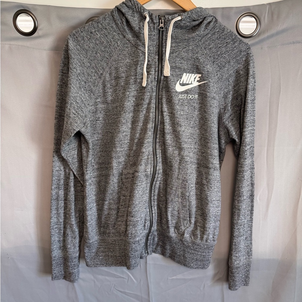 Nike Heather Gray Full-Zip Hoodie